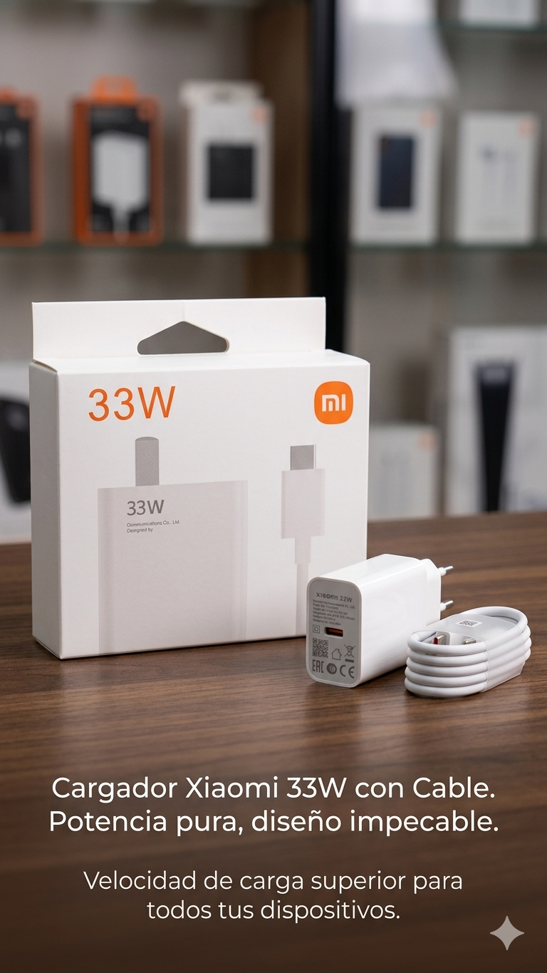 Cargador carga rapida MI tipo c 33W
