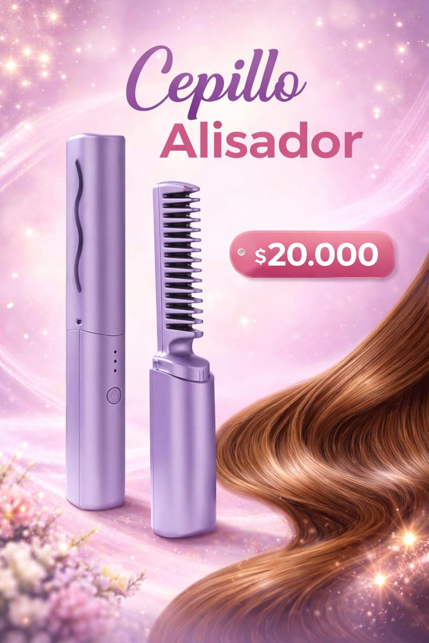 Cepillo alisador portatil recargable