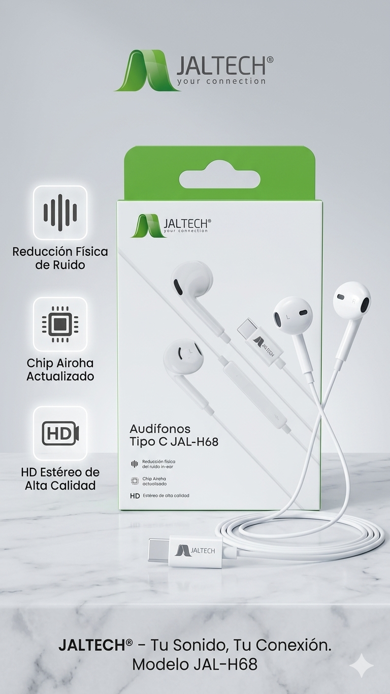 Auriculares cable tipo c